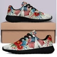 thumbnail image 3 of Patriotic Floral 4th Of July Shoes Sneakers for Women Men Black Size 3.5, 3 of 7