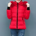 thumbnail image 5 of GEWSEY Women's Winter Puffer Coat Thicken Fleece Lined Down Jacket Waterproof Fur Detachable Hooded Parka (Red, XL), 5 of 7