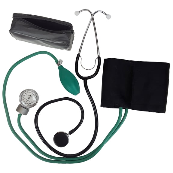 Sphygmomanometer Kit with Stethoscope and Storage Case.  Pack of 10 kits.