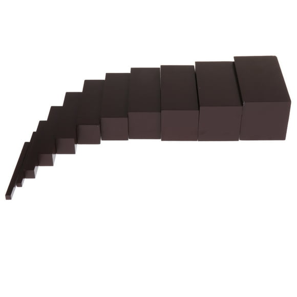 jifeng Montessori Matériel Éducatif Escalier Équipement d'Escalier Enfants Cadeau Jouets Brun