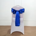 thumbnail image 5 of BalsaCircle 5 New Satin Chair Sashes Bows Ties Royal Blue, 5 of 8