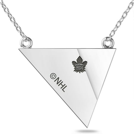 Toronto Maple Leafs Engraved Sterling Silver Diamond Geometric Necklace In Blue White Canada - Toronto Maple Leafs Gold Pendant
