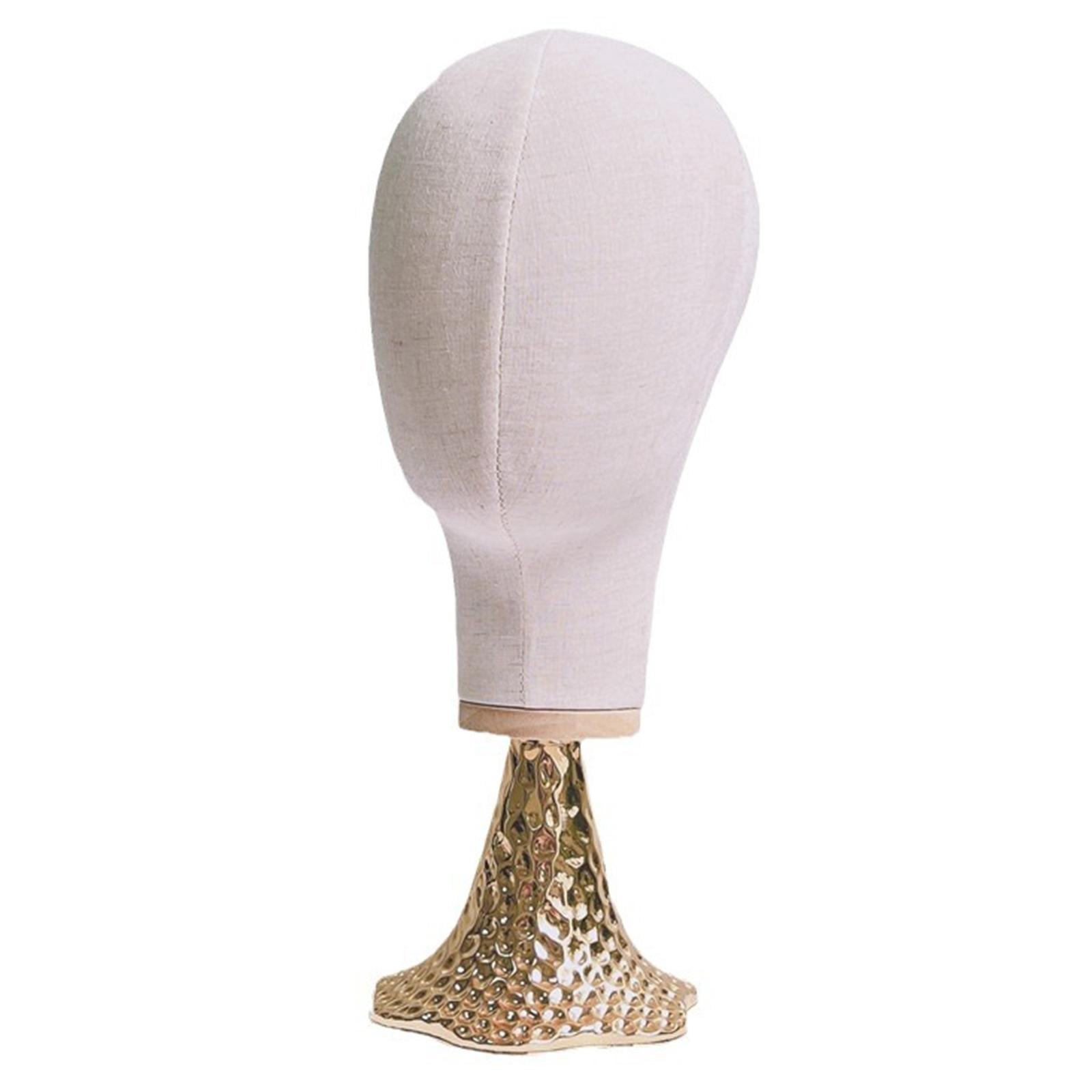 Gazechimp Mannequin Head Stand Hairpieces Display Stand Hat Display Stand for Personal Use White