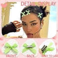 thumbnail image 5 of Dalrosia 20PCS Mini Green Bow Hair Clip, Non-Slip Cute Small Hair Bow, Y2K Sweet Plaid Craft Bowknot Hair Barrettes Accessories for Women Teens, 5 of 5