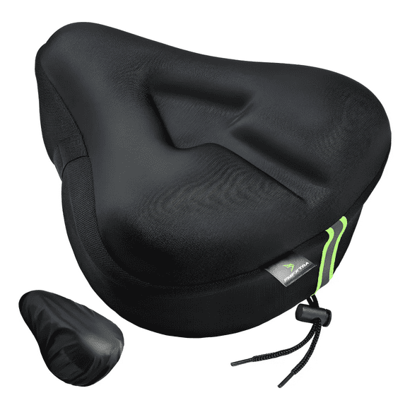 Cojín Gel Asiento Para Bicicleta Silicona Cubre Sillín 2pzs Xtellar negro