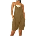 thumbnail image 1 of Timegard Jumpsuit for Women Plus Size Summer Casual Comfy Sleeveless Baggy Short Rompers with Pockets, 1 of 5