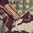 Jessy Home Rustic Lodge Bedding Full Moose Quilt Plaid Patchwork Bear