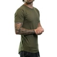 thumbnail image 2 of ShirtBANC Hipster Hip Hop Long Drop Cut Mens Shirt Curved Hem Solid Color Packs, 2 of 7