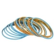 thumbnail image 5 of Efulgenz Indian Wedding Bridal Bangle Set Plain Matte Finish Metal Bangle Traditional Kundan Boho Oxidized Bangle Bracelet Jewelry for Women (28 Pcs) Size 2.8, 5 of 6