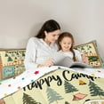 thumbnail image 4 of Manfei Happy Camping Bedding Toddler Comforter Set,Green Plant Pine Down Comforter,Camper Rv Bedding Sets Toddler with Comforter,Super Cozy Bedroom Decoration Reversible,2 Pieces, 4 of 7