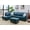 Denim, variant on Charley97" Wide 3 Pieces Faux Letter Left Facing Sofa Set With Ottoman