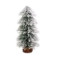 thumbnail image 2 of Mini Christmas Trees,Artificial Christmas Tree Bottle Brush Tree with Wooden Base,Snow-Covered Mini Xmas Tree Holiday Table Centerpiece,Lightweight Snowy Xmas Tree Decor for Mantel,Desk,Home, 2 of 4