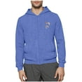 thumbnail image 2 of Mens Sweatshirts Long Sleeve Drawstring Causal Graphic Printed Hooded Zipper Sweatshirt Coat with Pockets (XL, Blue), 2 of 6
