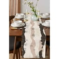 thumbnail image 2 of Beige Retro Landscape Burlap Cotton Table Runner 16x72 Inches Long, Modern Abstract Bare Trees Farmhouse Table Runners, Outdoor Dining Tablecloths Decor for Baby Shower/Party/Wedding, 2 of 6