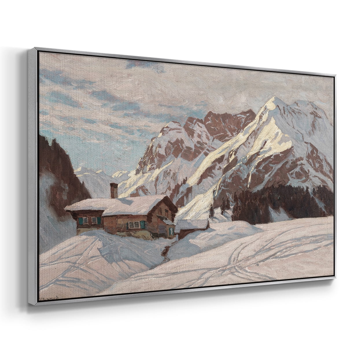 Vintage Landscape-CLXIII By Wexford Home Framed in Silver Wood Gallery Wrapped Canvas 17 in. x 25 in.