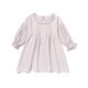 thumbnail image 1 of Odeerbi Niñas Vestido Manga Larga Lino Primavera Verano Cuello Redondo Color Sólido Vestido Ruffle, 1 of 7
