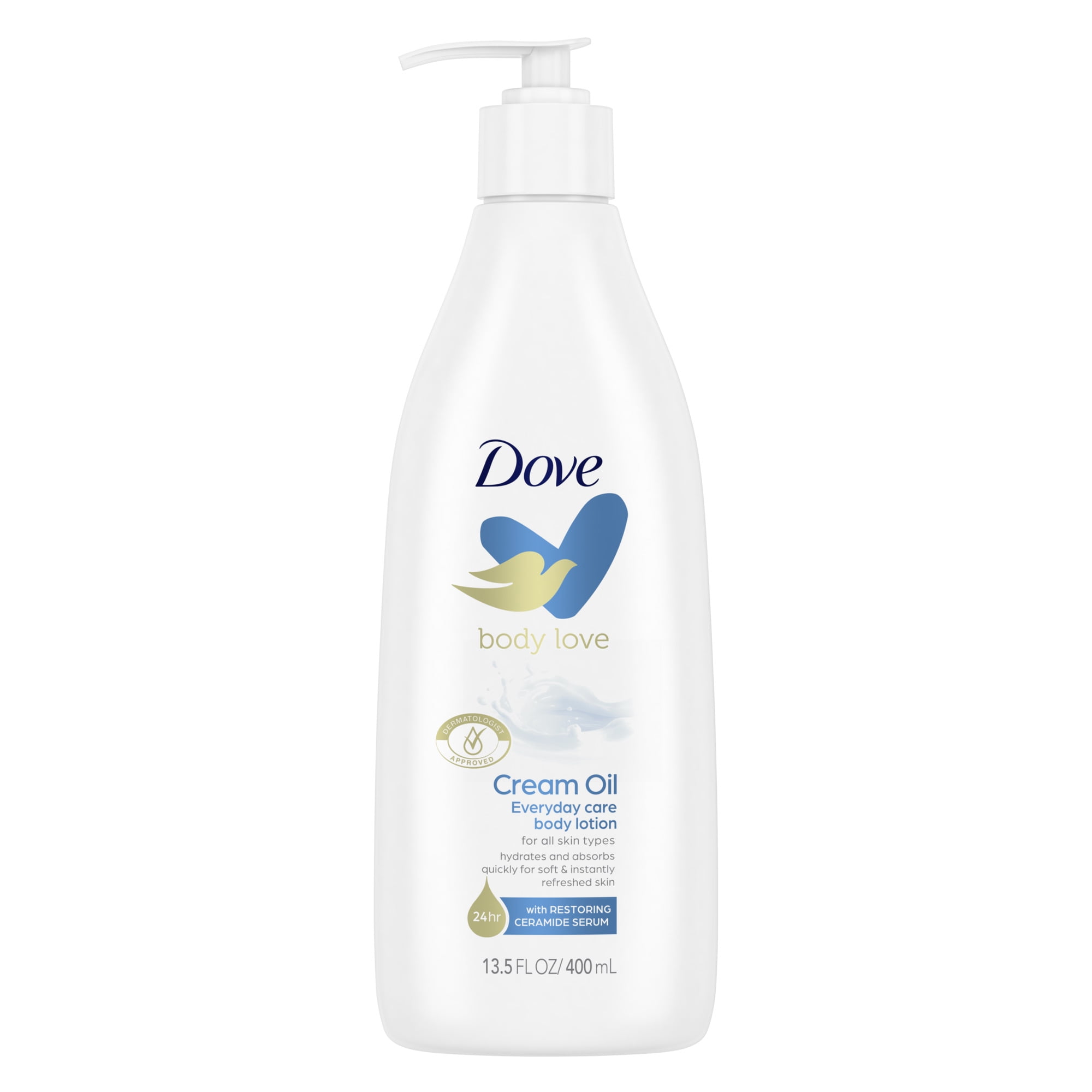 Dove Body Love Everyday Care Non Greasy Women's Body Lotion Cream Oil Dry Skin, 13.5 oz