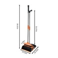 KQJQS Dust Pan and Broom with Long Handle Heavy Duty Standing Dustpan