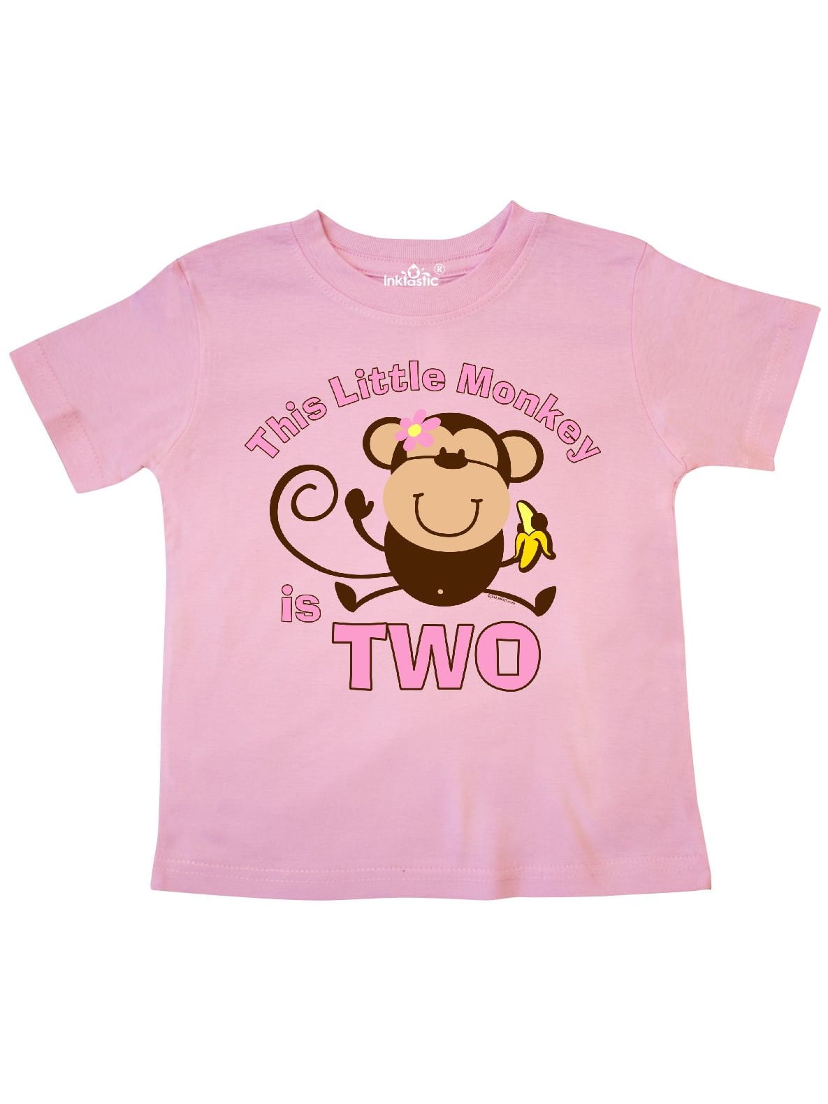 inktastic Little Monkey Girl 2nd Birthday Toddler T-Shirt