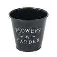 thumbnail image 1 of DOLITY Farmhouse Flower Planter Tin Bucket Desktop Storage Barrel for Front Porches Black No Handles, 1 of 9