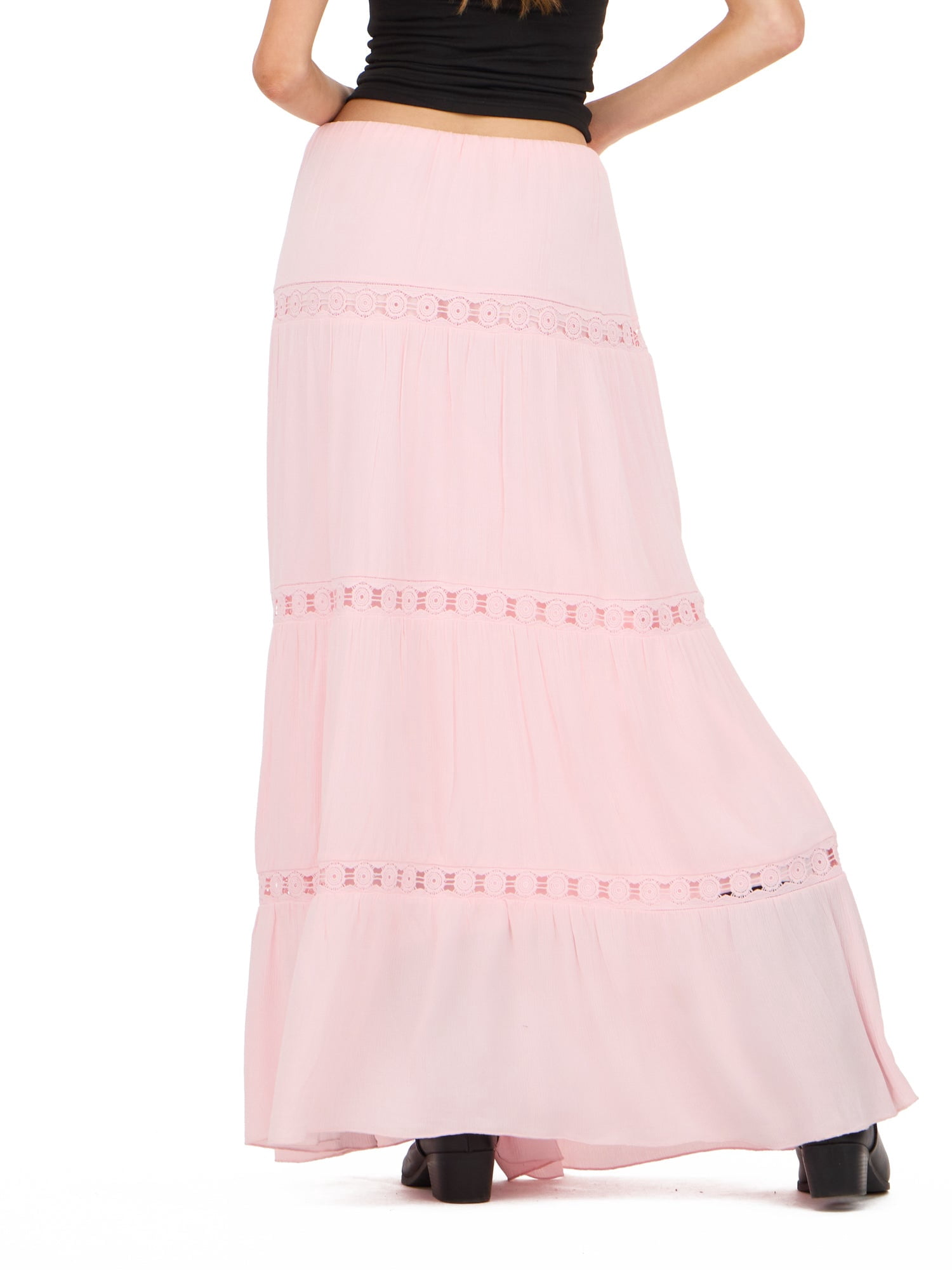 Forever 21 Women's Tiered Lace Maxi Skirt, Sizes XS-XL