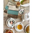 thumbnail image 4 of Farmhouse Teal Brown Kitchen Dish Towels for Drying Dishes Set of 2, Vintage Ombre Wooden Waffle Weave Microfiber Hand Tea Bathroom Towels Quick Dry & Absorbent Towel 15.7x23.6, 4 of 7