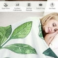 thumbnail image 3 of JRXY  Tropical Palm Leaf Blanket Green Giant Leaves Throw Blankets for Sofa or Bed White, 3 of 6