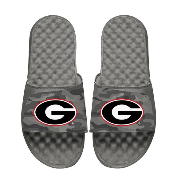 Men's ISlide Gray Georgia Bulldogs Camo Slide Sandals