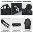 thumbnail image 4 of Bolsa de equipaje plegable expandible Suitcases Hanke, negra, 98 L, 4 of 6