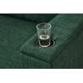 thumbnail image 5 of Modern 2 Seaters Sofa, Polyester Upholstered Loveseat Couch with Cup Holders and Storage for Living Room Office Apartment, 5 of 11