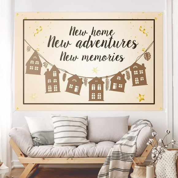 Home Journey Backdrop Banner for Housewarming Celebrations - Create Lasting Memories with Stylish Decor for New Beginnings and Adventures in Your New Space
