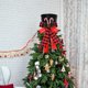 thumbnail image 5 of ¡Rebajas de Temporada!, Sombrero de copa de árbol de Navidad plegable de compresión con lazo de tela y patas rojas Akmoler, 5 of 7