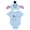 Blue, eeyore, variant on Pixar Toy Story Woody Newborn Baby Boys Cosplay Bodysuit Hat and Bib 3 Piece Newborn to Infant
