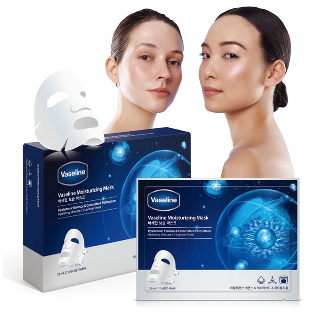 Mascarilla facial hidratante de vaselina para el cuidado de la piel facial, 10 unidades