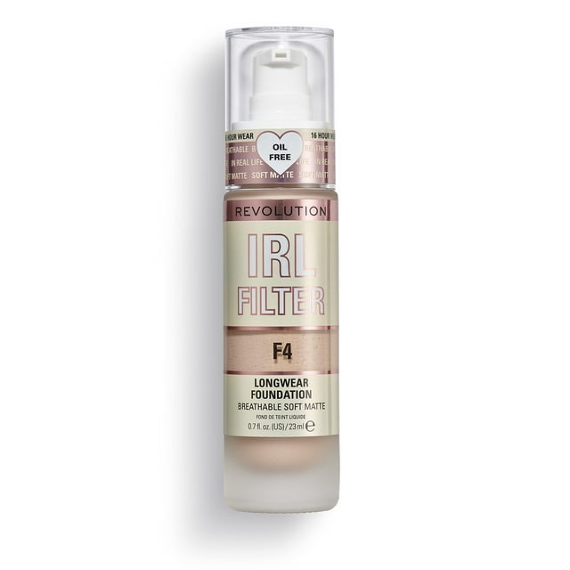 Filtro IRL Foundation Revolution Beauty F4, 20 ml, cobertura media
