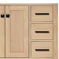 thumbnail image 6 of ARIEL CAMBRIDGE 42 Inch Single Oval Sink Bathroom Vanity With Carrara White Quartz Countertop 1.5 Inch Edge In Oak, 6 of 7