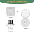 thumbnail image 2 of 36pcs 18/410 Flips Top Caps for Bottles Replacement Plastic Reusable Non-Spill Bottle Lid , Clear, 2 of 5