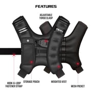 FitRx Weighted Vest Neoprene Coated Weighted Vest for Women and Men with Hook and Loop Strap, 8 lbs