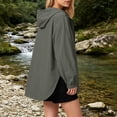 thumbnail image 7 of Women's Windproof Coats Fashion Casual Lightweight Thin Waterproof Spring And Summer Jackets Casual Sports Jackets For Hiking Hooded Long-sleeved With Zippers Drawstrings Pockets Outerwea, 7 of 7