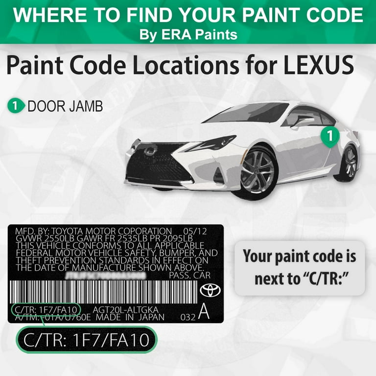 LEXUS Automotive Spray Paint 587 Dorado Gold Pearl -100% OEM Color Match