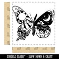 thumbnail image 2 of Sun Moon Butterfly Moth Square Rubber Stamp Stamping Scrapbooking Crafting - Small 1.25in, 2 of 7