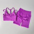 thumbnail image 4 of Conjunto deportivo de cintura alta color melocotón para levantamiento de cadera, ropa de Yoga de secado rápido a prueba de golpes, pantalones para correr, conjunto de dos piezas para Fitness, 3/4, 4 of 6