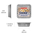 thumbnail image 4 of Handi-Foil 8" Square Aluminum Blue Geometric Cake Pan with Lids, 3 Count, 4 of 7