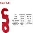 thumbnail image 5 of nipocaio Replacement Ropes for Tent Rope Fluorescent Tent, Aluminum Tent Runner Tensioner Tent Awning Rope Accessories Three Eyes Open Rope Buckle(Trumpet-Red), 5 of 5