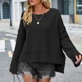 thumbnail image 5 of GigrtiJin Women's Sweater Fall Winter Lantern Long Sleeve Casual Tops Knit Round Neck Loose Pullover Sweaters, 5 of 8