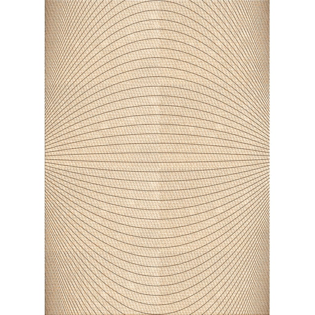 Ahgly Company Tapis d'Aire Rectangulaire Transitionnel Brun Sable Brun pour Intérieur, Lavable à la Machine, 4 Pieds x 6 Pieds