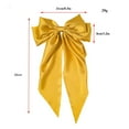 thumbnail image 2 of Bow Hair Clips for Girls Large Bowknot Hair Clip Silky Satin Long Ribbon Bows Hair Barrettes (Watermelon Red One Size), 2 of 3