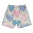 thumbnail image 2 of Kids' Beach Pants Comfortable Swim Trunks Gingham Heart-shaped Pattern Shorts for Pool Vacation and Lounge Wear X-Small, 2 of 8