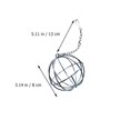 thumbnail image 2 of 1pc Sphere Hamster Rabbit Feeder Pet Grass Dispenser Hanging Feeding Ball Silver, 2 of 9