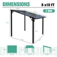 thumbnail image 4 of Walsunny Gazebos Hardtop 8' x 10' Outdoor Aluminum Pergola Heavy Duty Wall-Mounted Awnings with Sloped Roof for Patio,Deck, Backyard,Garden, 4 of 7